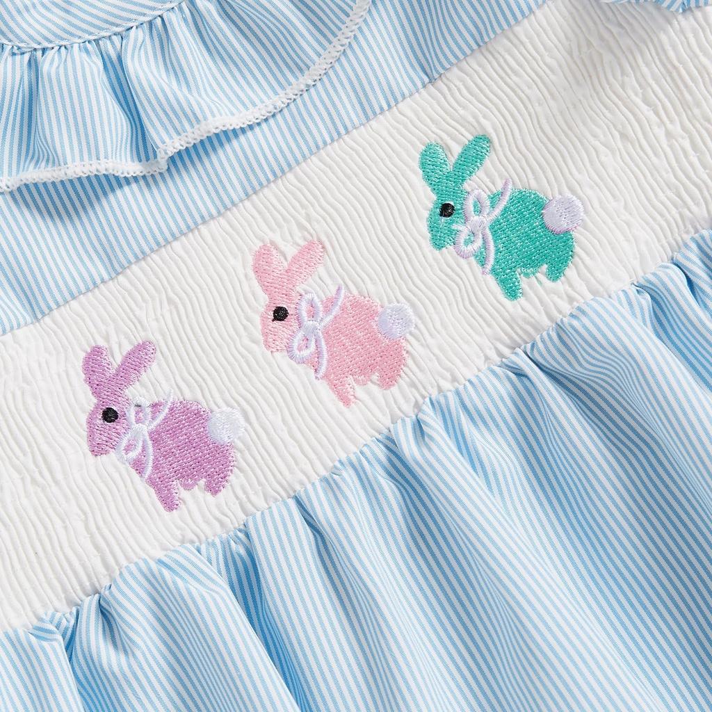 Klær Baby Rynket Bobledrakt Nyfødt Onesie Søt Kanin Småbarn Sommerklær