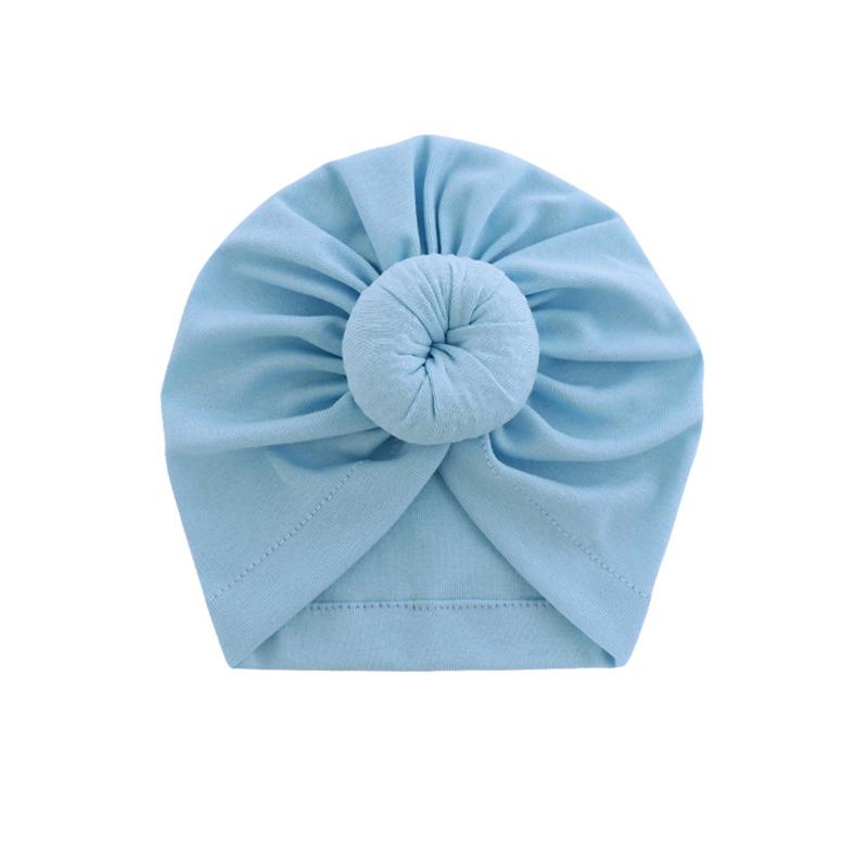 1Pc Knot Headwraps Caps Kid Toddler Beanie Bonnet Cotton Girl Turban Hat Infant Baby