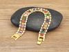 Nidin High Quality Multicolor Full Zircon Bracelets for Women Ladies Wedding Rainbow Charm Boho Hand Chain Party Jewelry Gifts