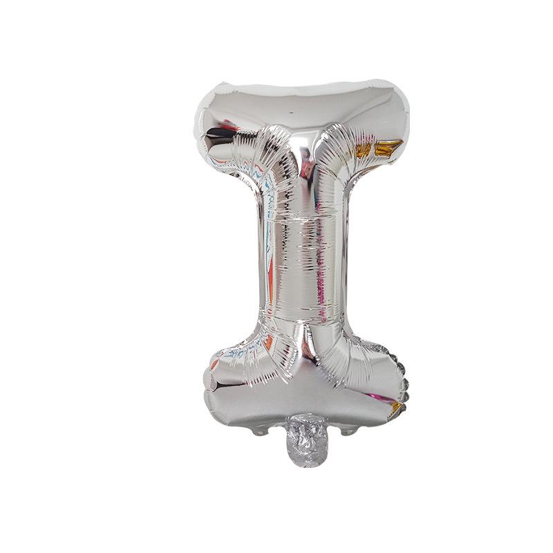 50pcs Letter Balloon Aluminum Foil 50 Cm Bright Gold Silver Aluminum Film Letter Balloon