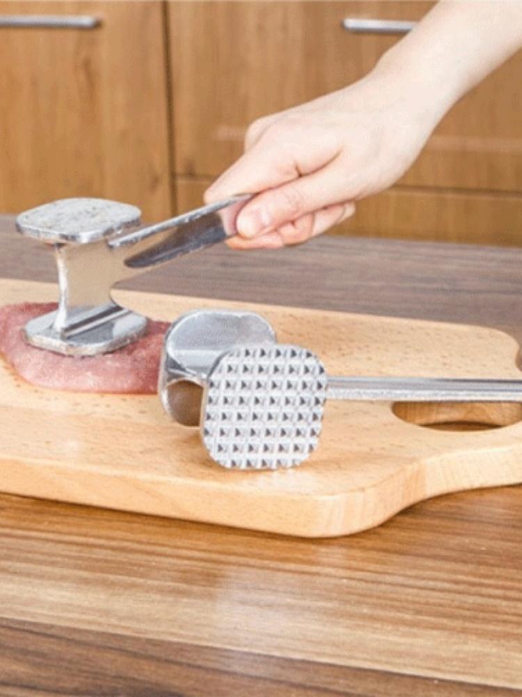 1pc Aluminum Alloy Meat Tenderizer Hammer - Stainless Steel Kitchen Tool with Diamond Pattern for Steak, Chicken, Pork & More |