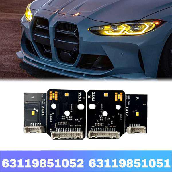 1 sada žlutých kovových světel pro BMW G80 M3/G82 M4 (Barva: Jak je znázorněno)