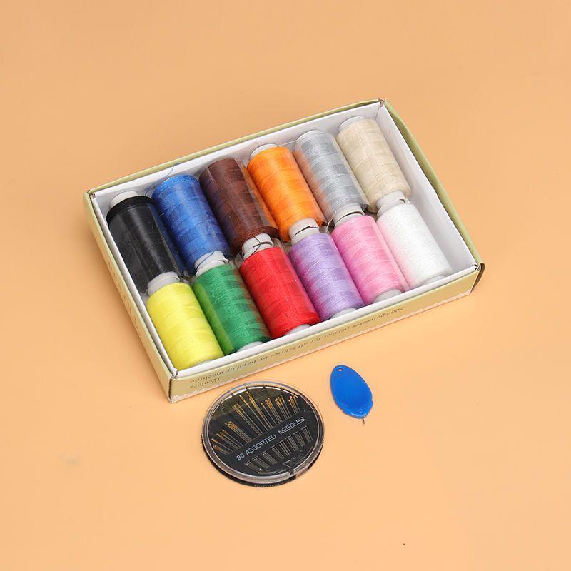 Household Sewing Needle & Thread Box: Black & White Hand Sewing Threads