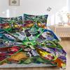 3-teiliges Ben 10 Bettwäsche-Set, Weiche und bequeme Bettbezug-Set, Für Schlafzimmer, Gästezimmer (1*Bettbezug + 2*Kissenbezüge, ohne Füllung) yy25