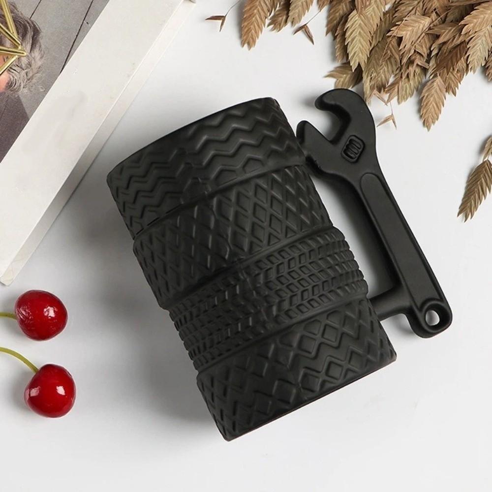 Große Kapazität Reifen Keramik Wasserbecher Lustiger Kaffeebecher Trinkgeschirr Neuheit Tasse Geburtstagsgeschenk