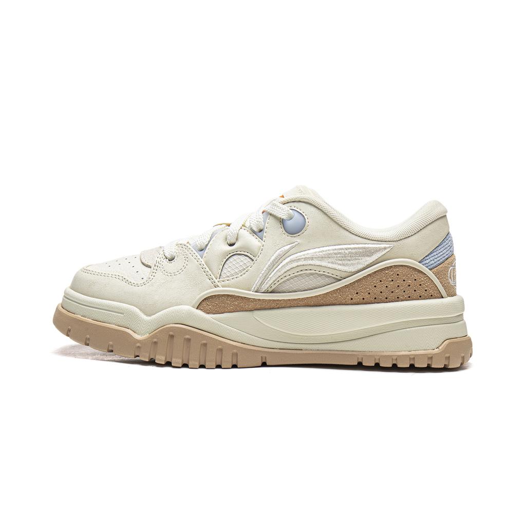 Li Ning Trendy Leap Slip Resistant Cushioning Abrasion Resistant Lightweight Low top Skateboard Shoes Women's AGCW012-4