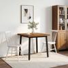 80 x 80 x 75 cm Solid Acacia Wood Natural and Black