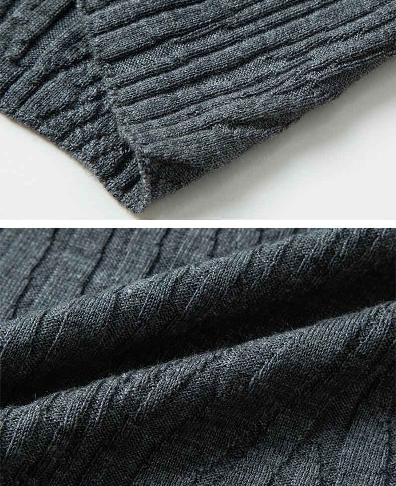 Wave Rhyme Gauze Women's Slim Fit Low Round Neck Wool Knit Shirt