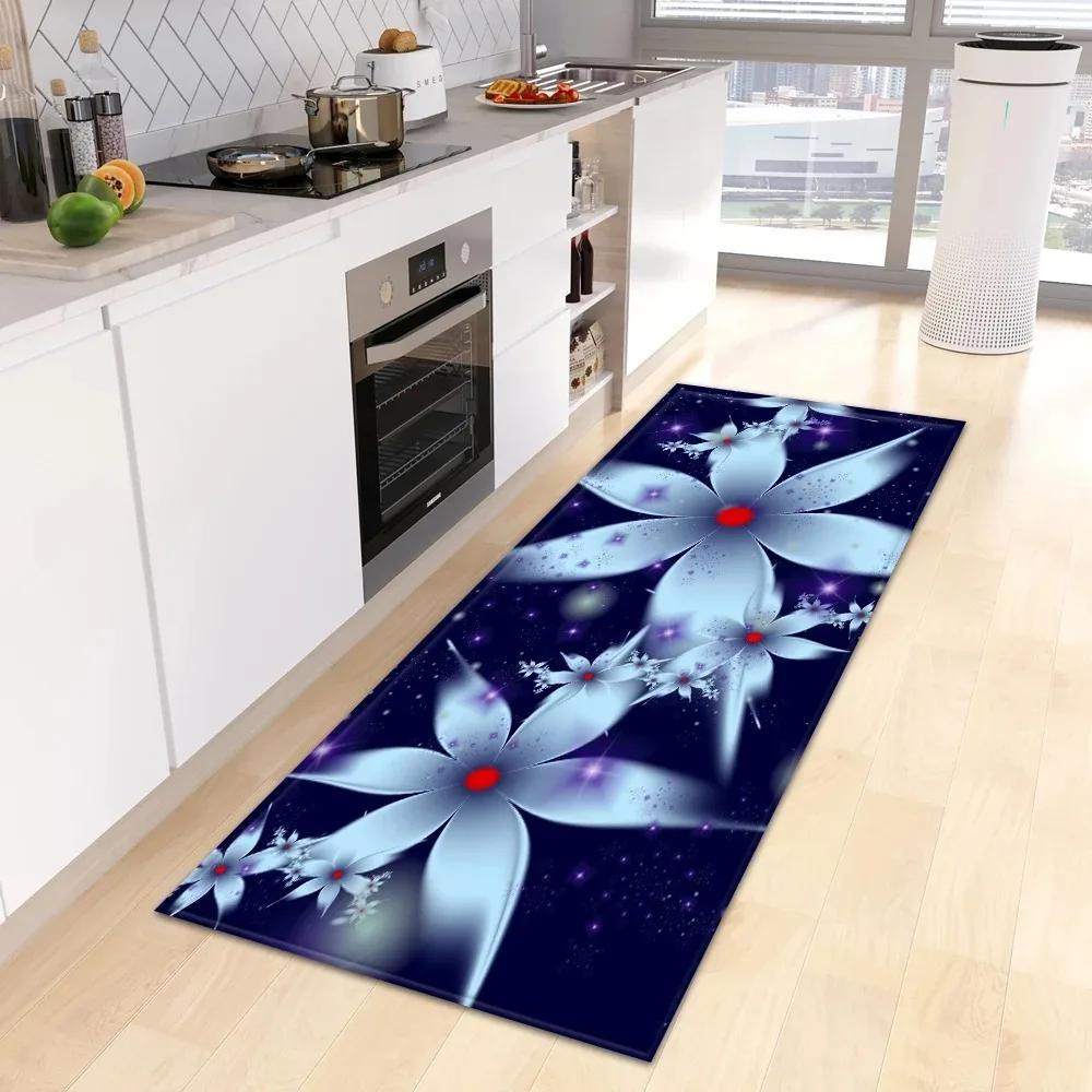 Home Kitchen Decoration Carpet Colorful Butterfly Printed Floor Mat Entrance Corridor Carpet Home Decoration