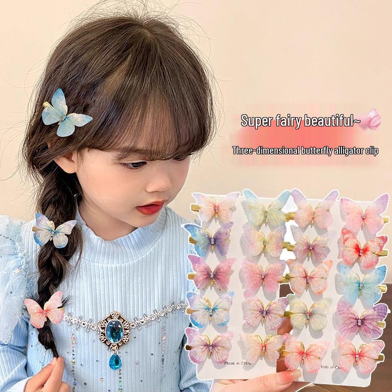 3D Butterfly Bow Hair Clip for Kids - Gentle On Hair