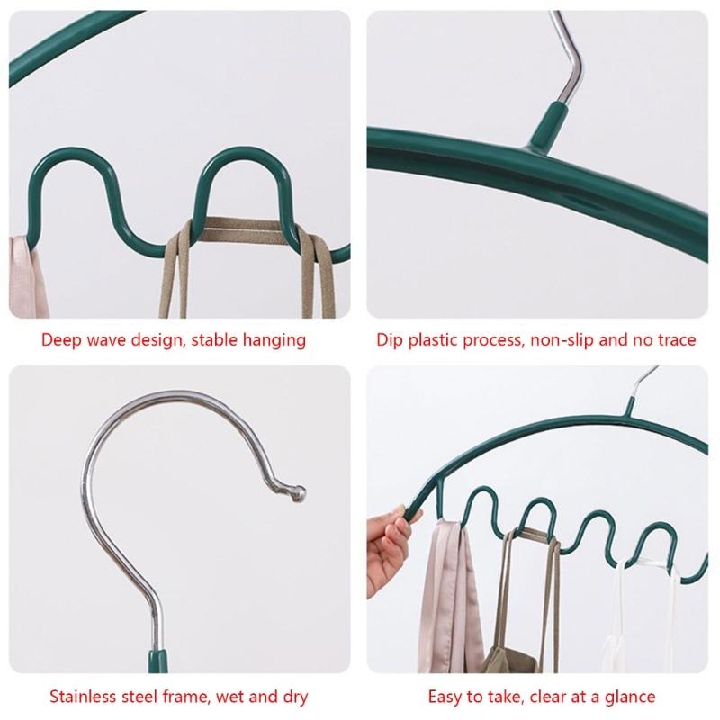 10pcs Wave Clothes Hangers Multifunctional Drying Rack Closet Storage Organization for Closet Space Saving