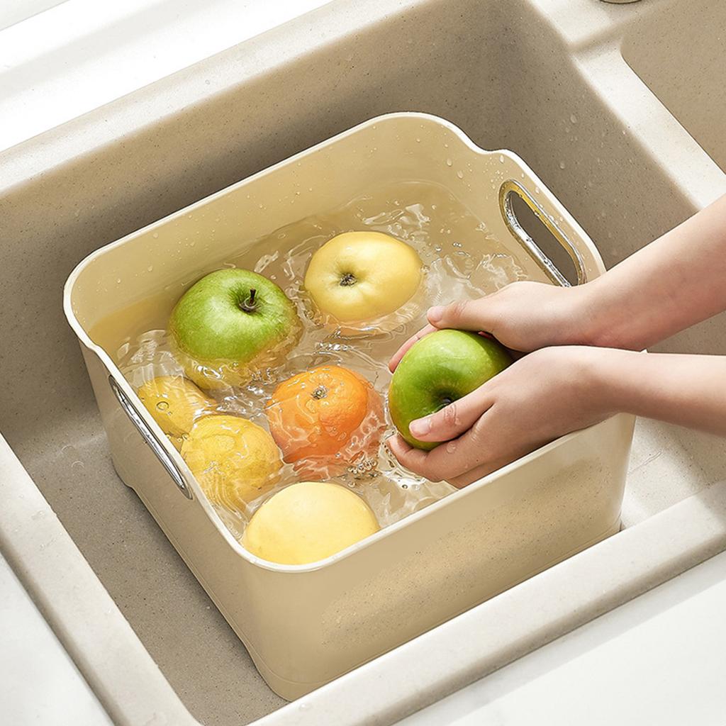 Kitchen Vegetable Colander Handle Design High Efficiency Filtering with Drain Plug Vegetable