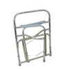 Foldable Electroplated Commode Chair for Pregnant Women & Elderly - Convertible Squat-to-Sit Toilet.