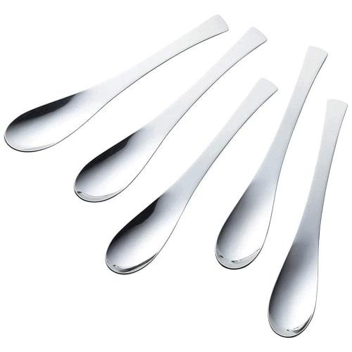 Shimomura Kihan Mug Spoons, Set of 5 [Made In Japan], Dishwasher Safe, Perfect Fit for Mugs, 14.8cm Long, Comfortable Spout for Coffee, Soup, and Yogu