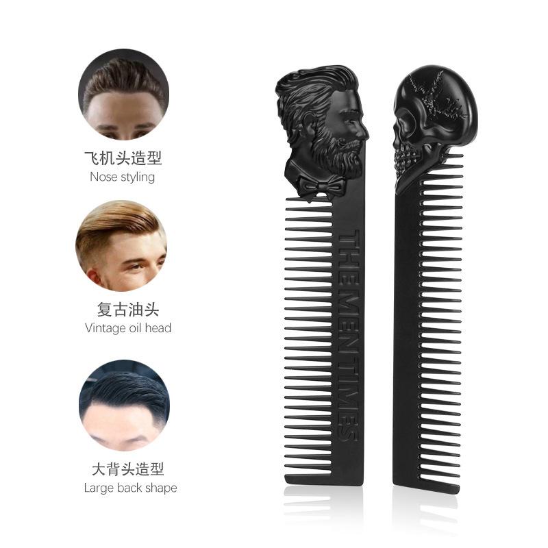 Zinc Alloy Oil Large Back Styling Comb, Portable Beard Hair Comb