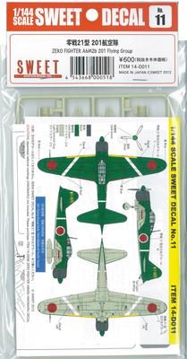 Sweet Zero Fighter Type 21 201st Air Group 1/144 No.11 W1-165