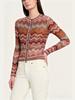 2026 Women's Retro Ethnic Wave Stripe Jacquard Cardigan Sweater