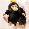 Orangutan Doll Plush Toy High-Elastic PP Cotton Filling Soft Fabric Realistic Chimpanzee Expression Portable Plush Toy