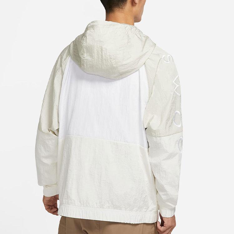 Nike Jackets Men's White Hooded Non Detachable Moderate (Unisex) Jackets DJ0477 072