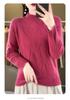 Women's Wool Blend High Neck Chunky Knit Sweater - Warm, Thick, Skin-Friendly Autumn/Winter Ready-to-Wear Arrival