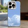 Simple little white cloud  White Shockproof Phone Case For iPhone 16,15,14,13,12,11,Pro,XS,Max,Plus,Mini,SE