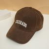 Soft Fuzzy Letter Embroidered Baseball Cap Men Women Curved Brim Sun Hat Adjustable Fit All Season Wear
