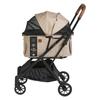 Combi ComPet FikaGO FREE TO GO 2 Hygge Note Automatic Folding Pet Cart for Dogs and Cats Compact Load Capacity Beige Beige/Gray/Blue 20kg_Hygge