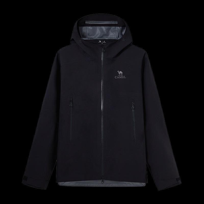 Camel Unisex Outdoor Hardshell Hooded Jacket M35CA6B084