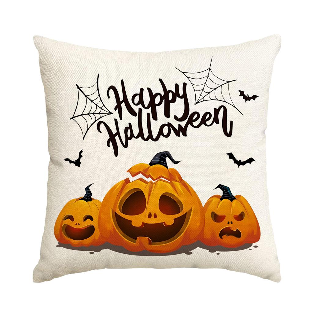 1pc Lovely Cushion Cover with Pumpkin Cat Cozy Washable Pillowcase for Halloween Festival Gift Holloween Themed Party Decoration