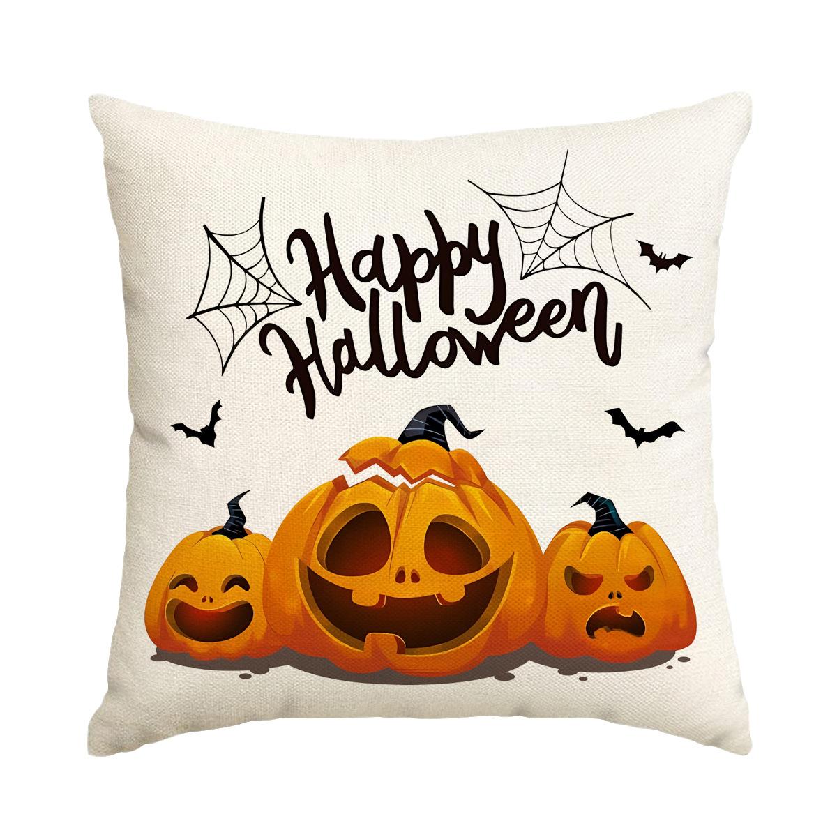 

1pc Lovely Cushion Cover with Pumpkin Cat Cozy Washable Pillowcase for Halloween Festival Gift Holloween Themed Party Decoration 45x45cm