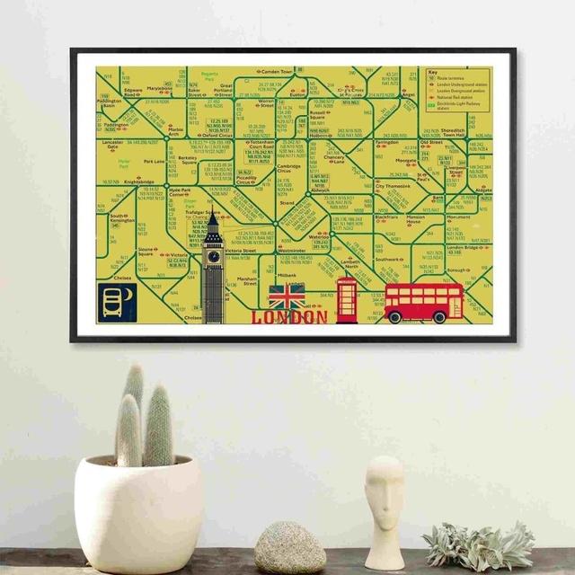 World Subway Metro Map Posters and Prints Wall Art Decorative Picture Canvas Painting For Living Room Home Decor Unframed