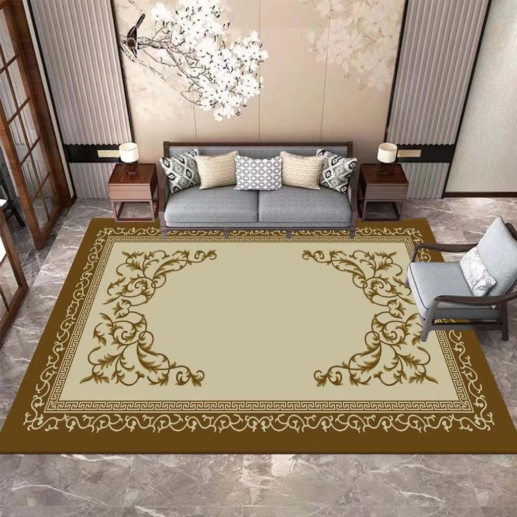 Luxury Marble Carpet Living Room European Style High-grade Non-slip Soft Large Rugs Bedroom Decoration Bedside Plush Floor Mats