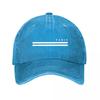 Paris Striped Canvas Wall Art Washed Baseball Cap Outdoor For Womens Unisex FeUnisex