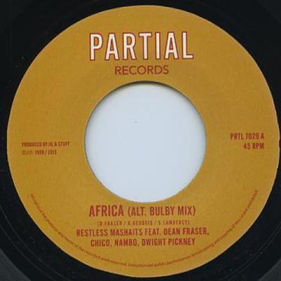 7inch Record RESTLESS MASHAITS, DEAN FRASER, CHI - Africa (Alt Bulby Mix) / African Du PRTL7029 Partial 2016 UK Reggae, Ska & Dub