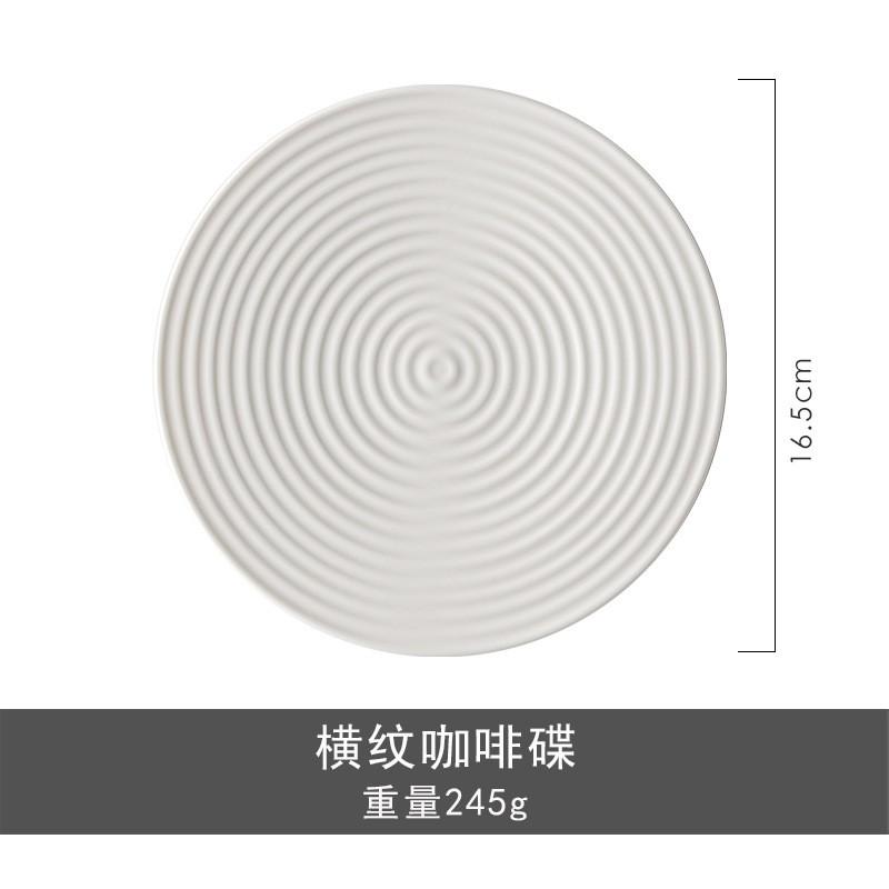 White Ceramic Plate Round Cup and Saucer Dessert Plate Snack Tray Sushi Plates Refreshment Tray Cake Plates Dim Sum Dish