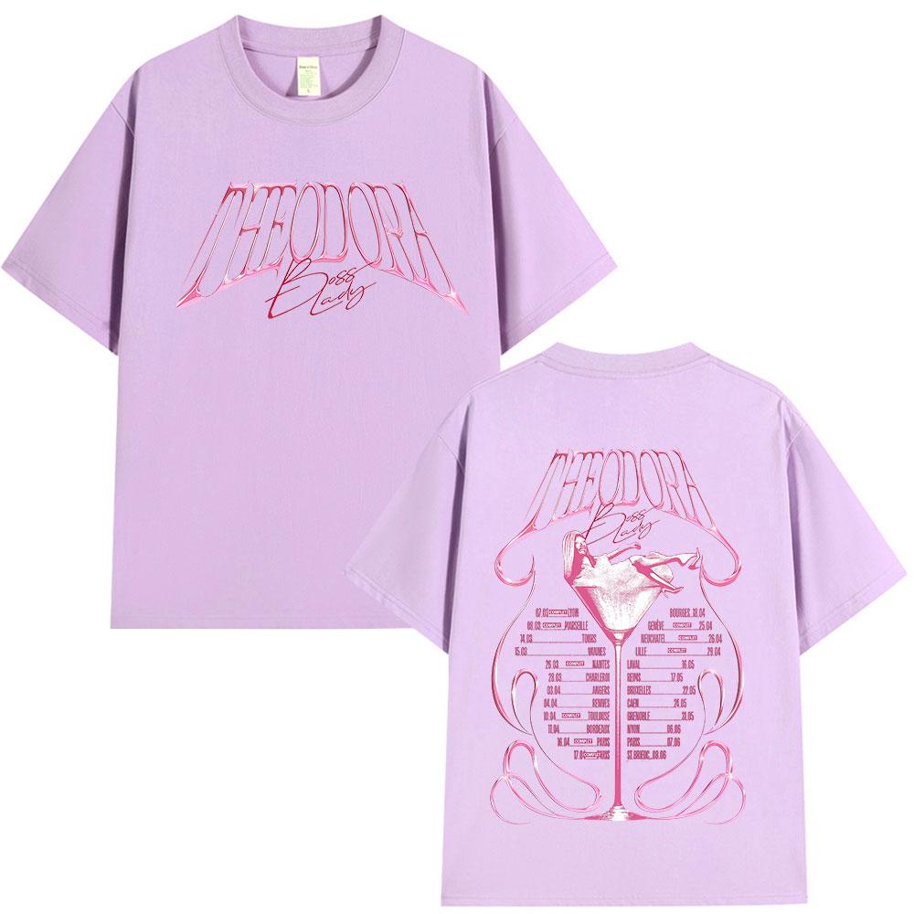 Rapper Theodora BOSS Lady Album Tour Tshirt Fan Gifts Unisex Women Hip Hop Fashion T Shirt Male Casual Vintage Oversized Tshirts