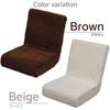 IRIS OHYAMA ZC-9, 2-Way Soft Floor Chair with Pillow, Compact and Foldable (Steel, Urethane Foam, Polyester), Beige