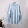 Solid Color High Neck Sweaters Autumn and Winter Loose Knit Sweaters Pullover Women's Sweater
