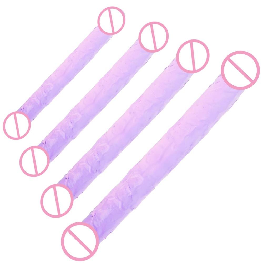 Colorful Bold Large Simulation Double-Headed Dragon Penis Lala Gay Women's Sexy Sex Product Dildo TPE