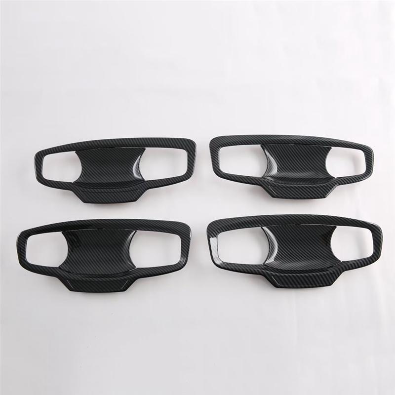 A03E-Door Handle Cover+Door Handle Bowl Cover Trim For Mitsubishi Triton / L200 2024 Exterior Accessories Carbon Fiber