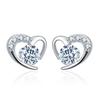 Sterling Silver Earrings Zircon Heart-Shaped Earrings For Women Earrings Anniversary Birthday Party Wedding Jewelry Gift