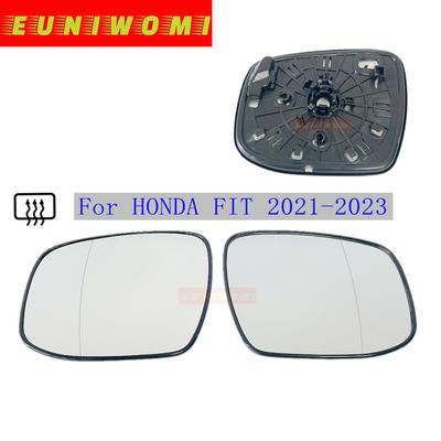 Auto Side Door Wide Angle Heated Convex Mirror Glass For HONDA FIT