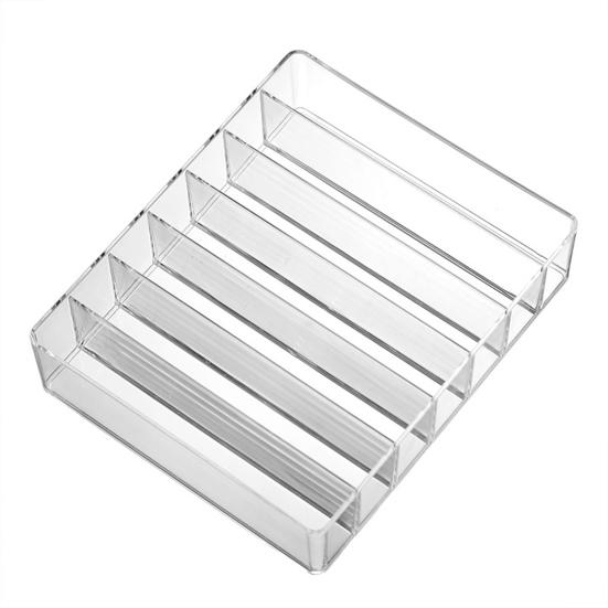 7 Grids Makeup Organizer Tray Storage Holder Large Capacity Transparent Design Multipurpose Eyeshadow Palette Makeup Holder