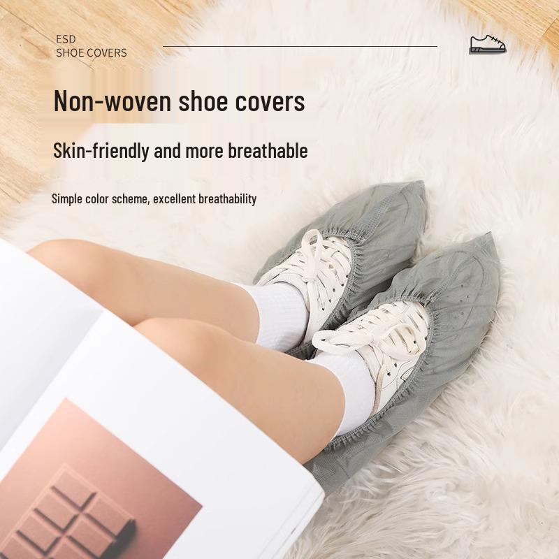 Rutschfeste, staubdichte Überschuhe für Erwachsene - Dick, verschleißfest, Einweg-Vliesstoff für den Innenbereich