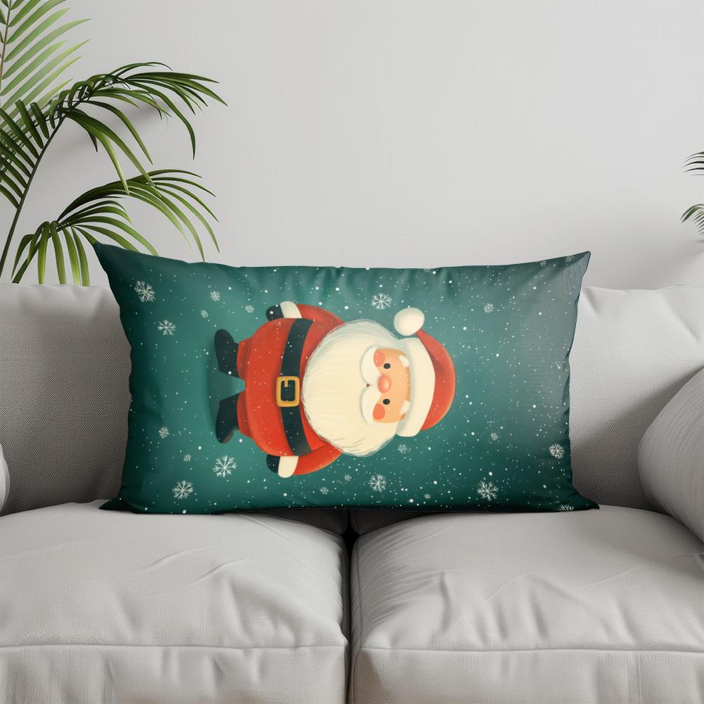 Home Decor Merry Christmas Chevron Pillow Suitable For Sofa Bedroom Car Pillow Cover Cushion Rectangular Back Cushion