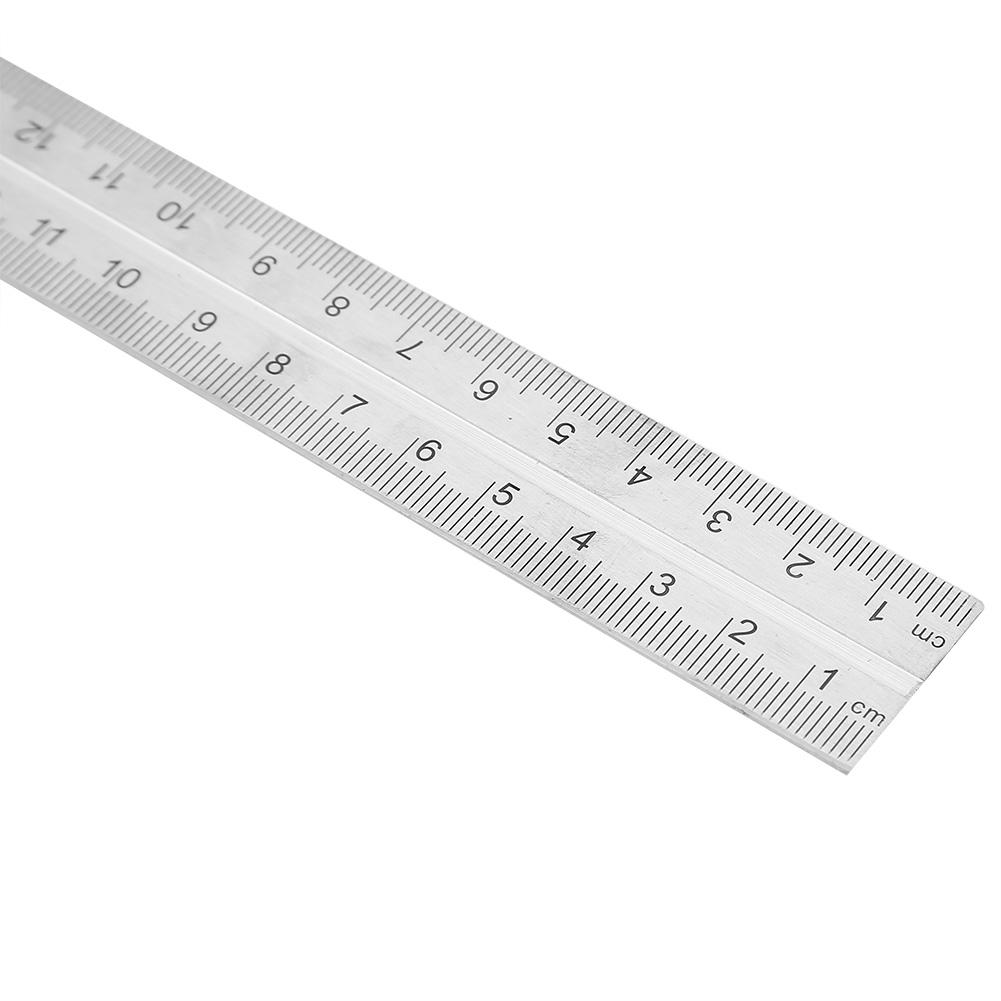 300mm Stainless Steel Angle Ruler, Engineer Measuring Tool with Gauge, for Right Angle Slope Length Depth Width Measuring