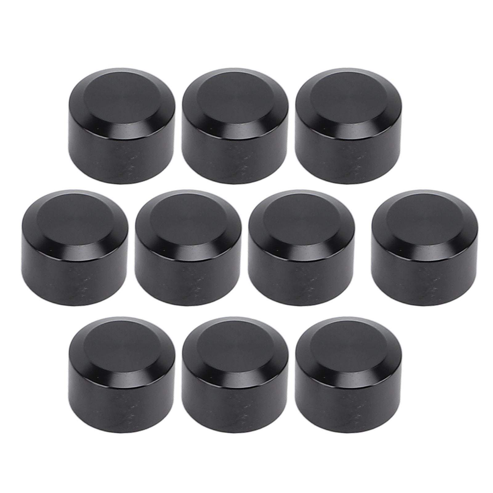 

10 шт. Крышка болта головки мотоцикла, черная, плоская, с ЧПУ, алюминиевая, крышка винта двигателя, универсальная S