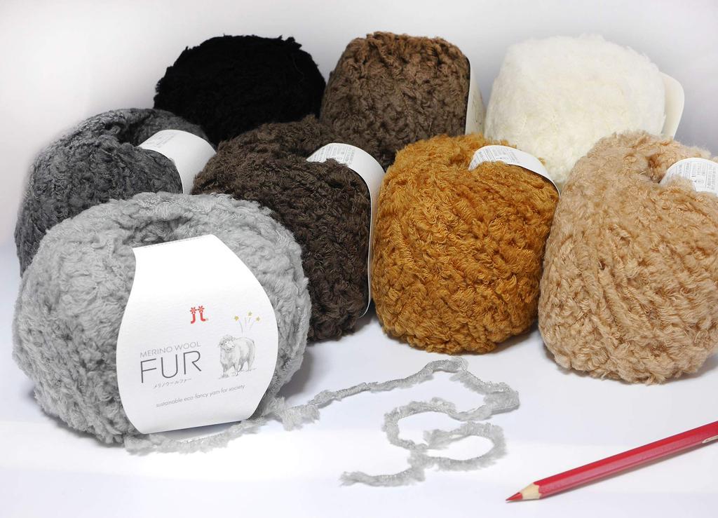 Hamanaka Merino Wool Fur Medium 2473 Yarn, Weight, Col. 3, Beige, 50g, Approx. 78m,