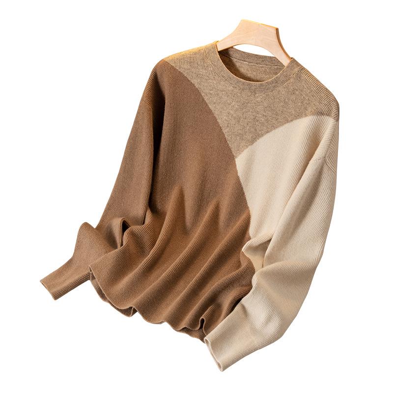 2024 Autumn French-Style Pure Wool Sweater: Versatile Knit Pullover