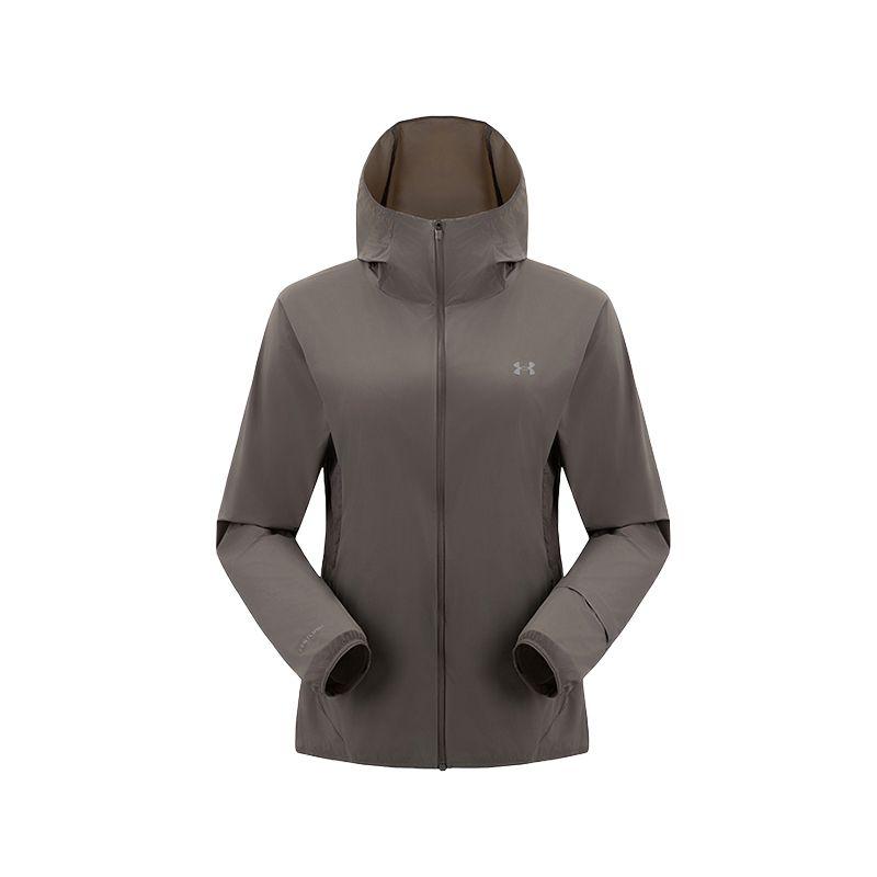 

Under Armour SS25 Trail Running Series Fashionable Comfortable Versatile Hooded Jacket Women Jacket Gray Purple 15224215-0136